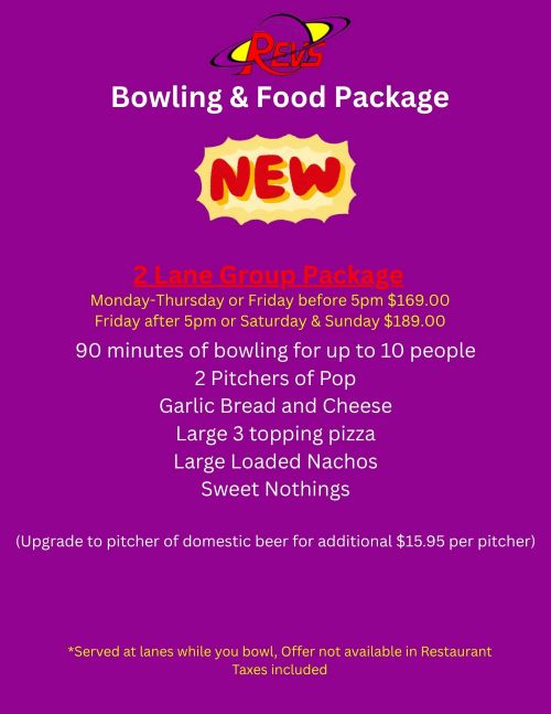 2 Lane Group Package &ndash; REVS Rose Bowl